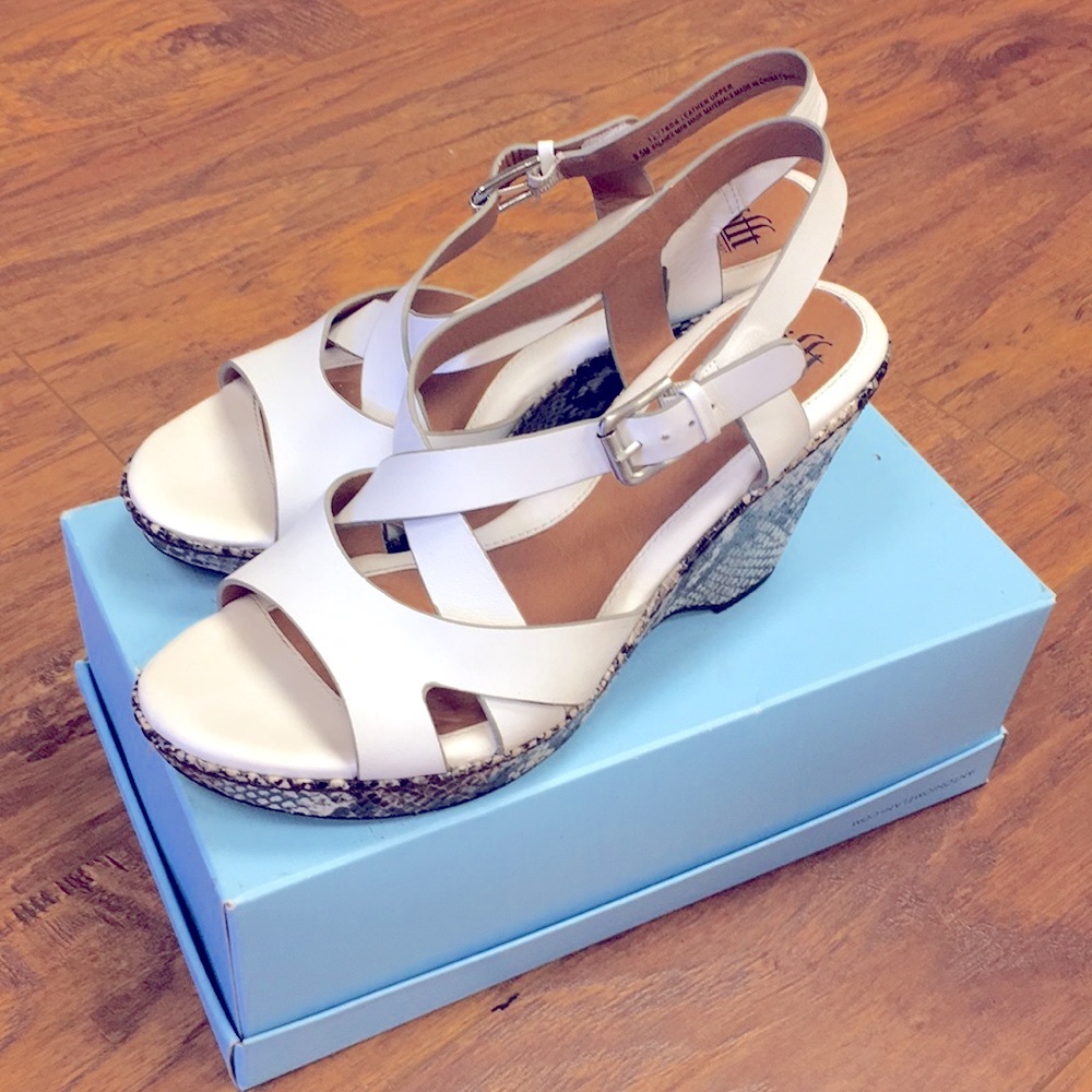 Soefft platform wedge sandal.